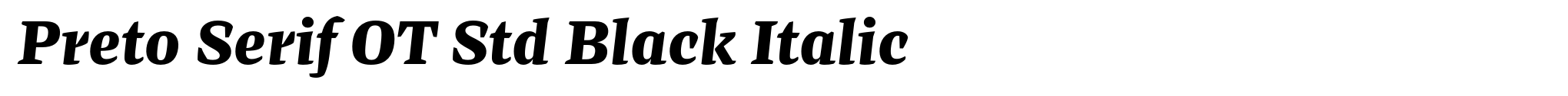 Preto Serif OT Std Black Italic image